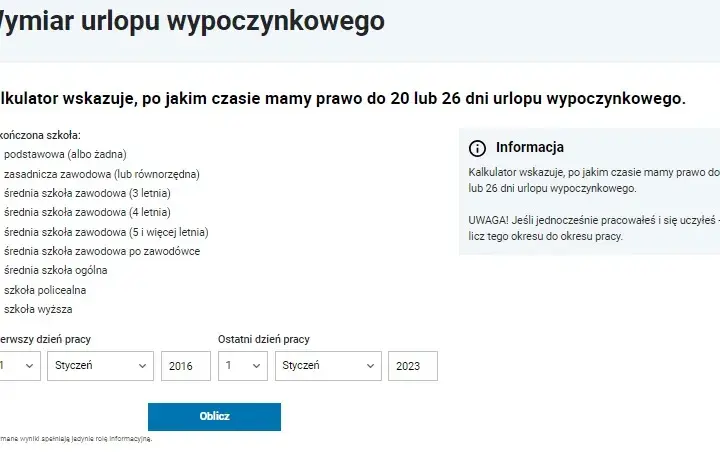 Studia a staż pracy: 8 lat do urlopu, jak liczyć?