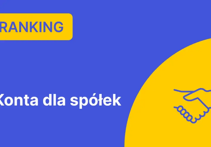 Ranking kont dla spółek z oo. Ikona uścisku dłoni symbolizuje współpracę.