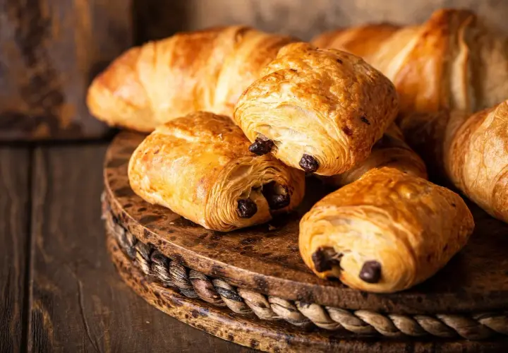 Pyszne ciastka z czekoladą i rogaliki z ciasta francuskiego. Idealne na śniadanie lub deser. Szukasz przepisów na ciasto francuskie?