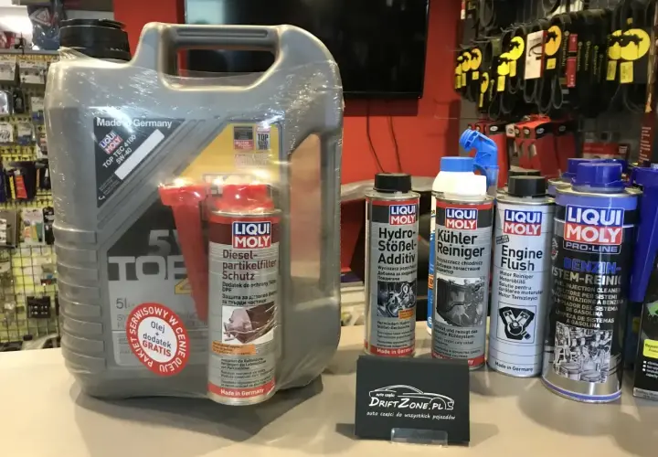 Olej silnikowy Liqui Moly TOP TEC 4100 5W-40 i dodatki do paliwa. Idealny wybór, by dobierz olej VW.