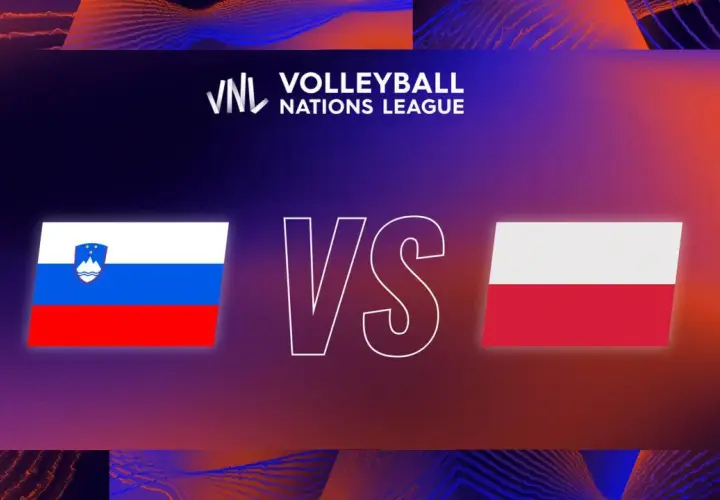 Flaga Słowenii kontra Polska na tle VNL. Emocje w siatkówce!