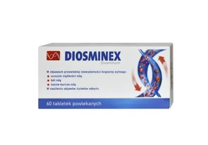 Diosminex na co? Na uczucie ciężkości nóg, ból, nocne kurcze. Pomaga też w objawach żylaków odbytu.
