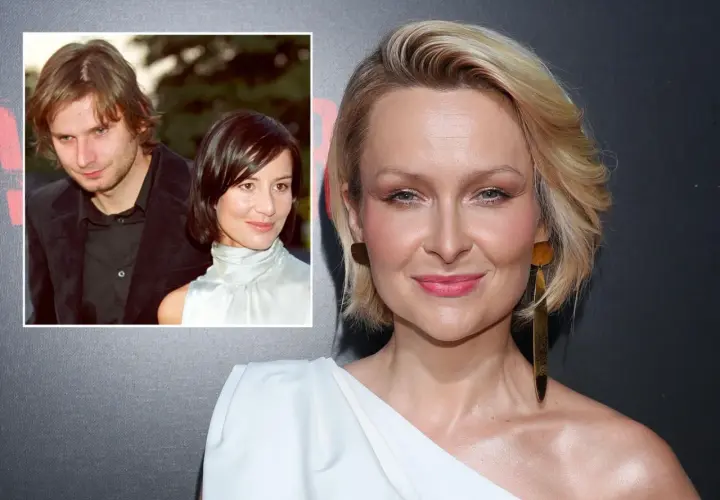 Marieta Żukowska z mężem na zdjęciu z przeszłości. Aktorka w białej kreacji i z charakterystyczną biżuterią.