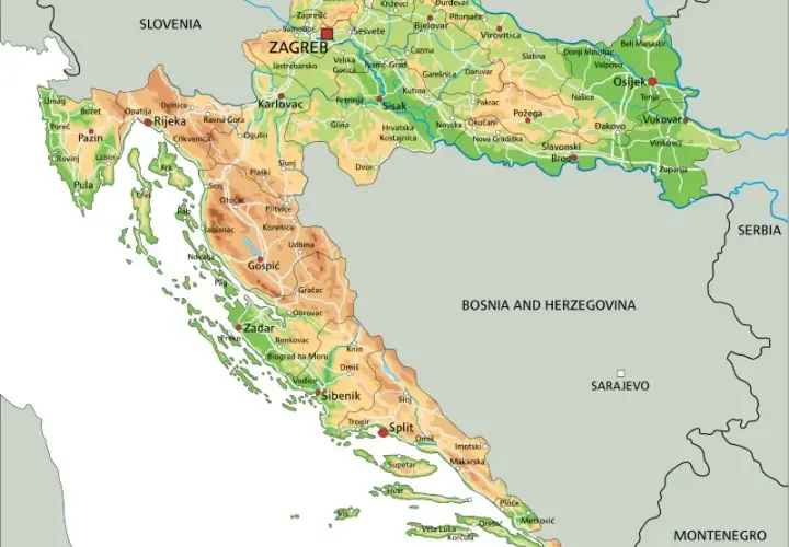 Półwysep na którym leży Chorwacja: Geografia, Półwyspy i Morze Adriatyckie
