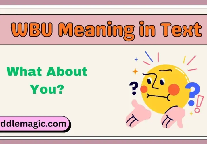 WBU significato: "What About You?". Un'emoji pensierosa con punti interrogativi e un sito web.