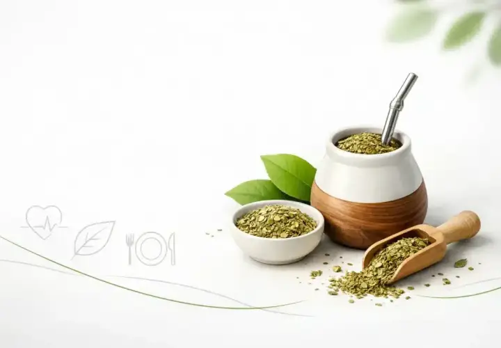 Naczynie z yerba mate, bombilla, miseczka i łopatka. Poznaj, jak działa yerba mate, naturalny napój pełen energii.
