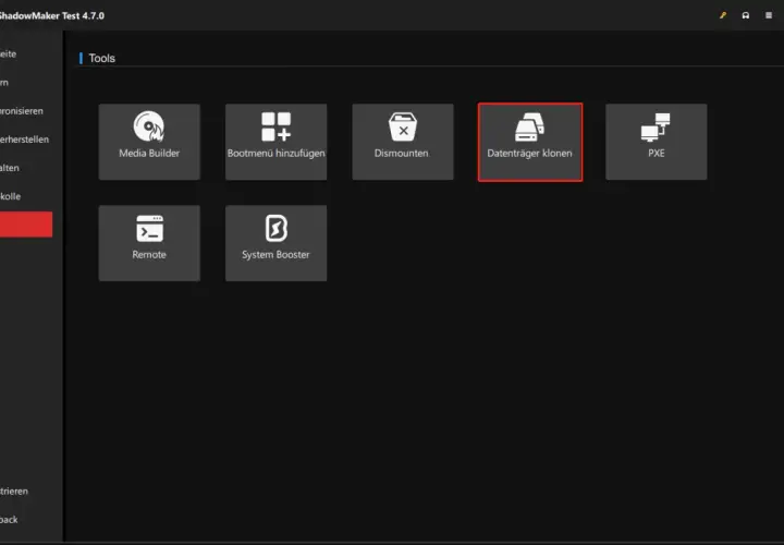 MiniTool ShadowMaker: "Datenträger klonen" ist ein wichtiges wd diagnose tool für die Datensicherung.