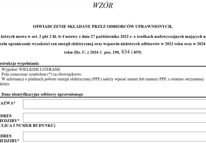 Oświadczenie odbiorcy uprawnionego: Jak obniżyć rachunki za prąd?