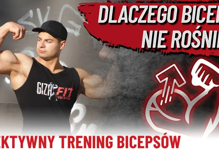 Mężczyzna prezentuje biceps, zastanawiając się, dlaczego ćwiczenia na mięsień ramienny nie przynoszą efektów. Efektywny trening bicepsów kluczem do sukcesu.