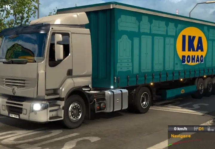 Ciężarówka z naczepą IKA BOHAG, idealna do transportu mebli. Chcesz wiedzieć, jak pobrać Euro Truck Simulator 2?