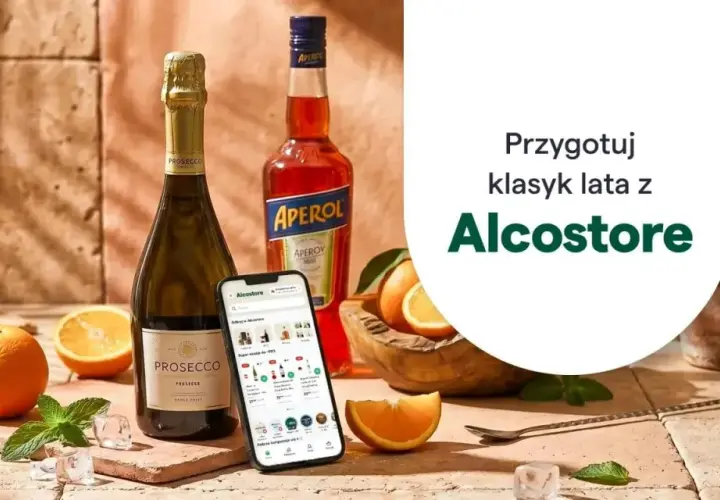 Aperol z czym pić? Klasyczny Aperol Spritz z prosecco, pomarańczą i miętą. Zamów składniki w Alcostore.