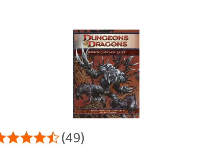 Okładka podręcznika Dungeons & Dragons: Eberron Campaign Guide z potworem.
