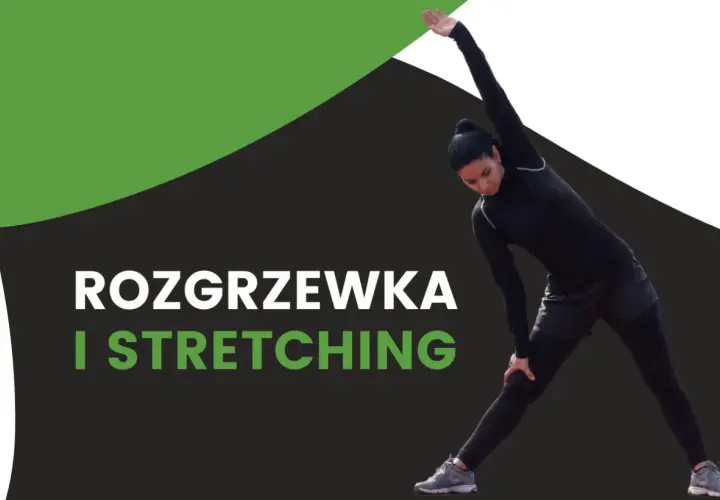 Kobieta wykonuje ćwiczenie rozciągające, przygotowując ciało do wysiłku.