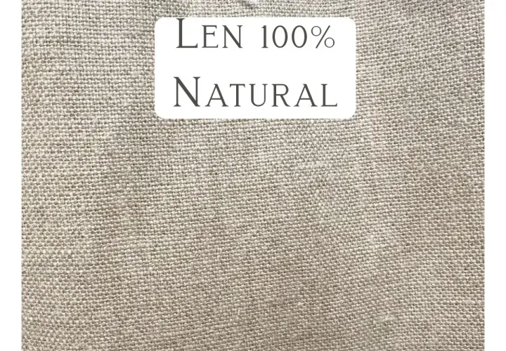 Naturalny len tapicerski, 100% czysty, idealny do stworzenia przytulnego wnętrza.