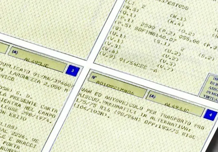 Libretto di circolazione duplicato con dati veicolo e pneumatici. Possibile costo duplicato libretto di circolazione.