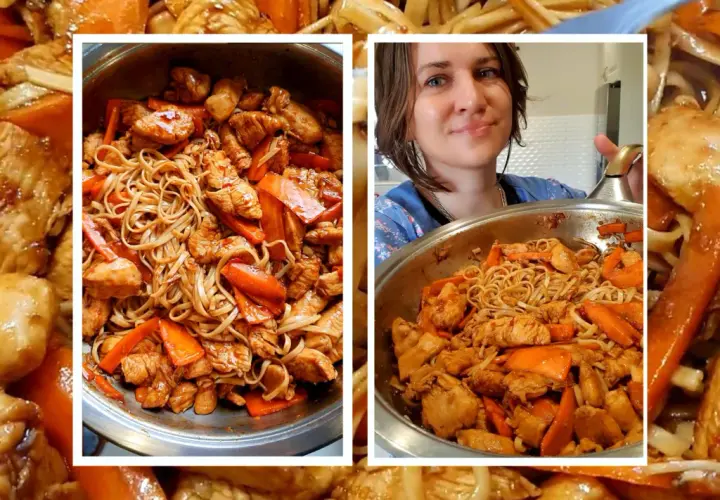Domowy fast food: makaron po chińsku z kurczakiem w kwadrans