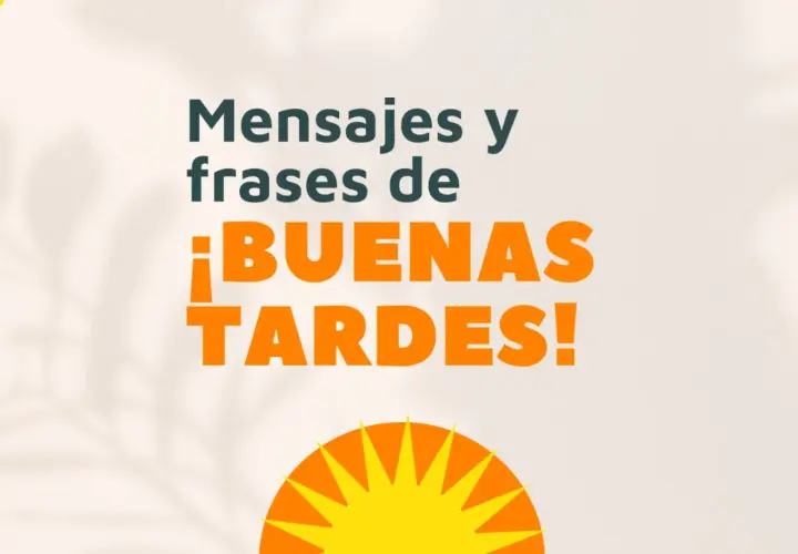 Mensajes y frases de ¡buenas tardes bonitas! Un sol brillante y sombras de hojas adornan este saludo.