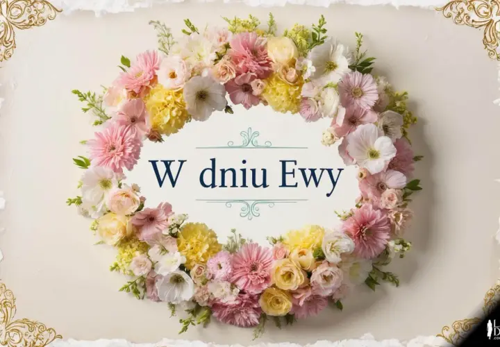 Wianek z pastelowych kwiatów na imieniny Ewy.