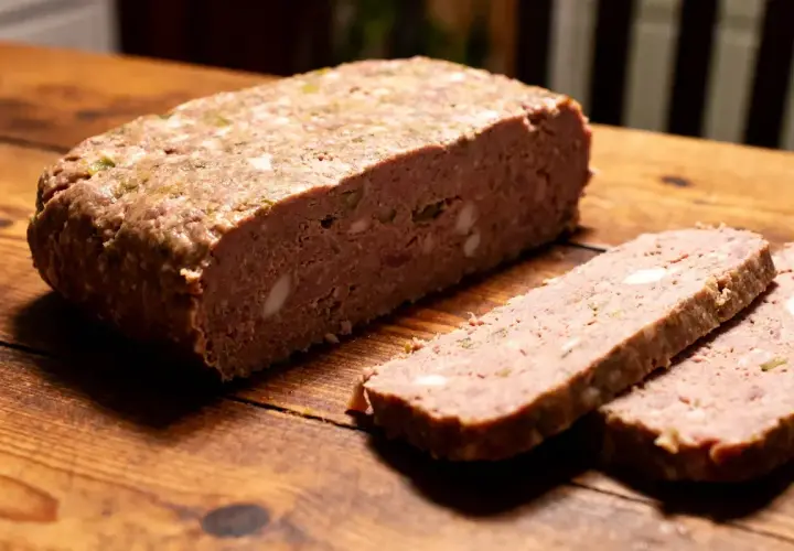 La terrine de sanglier de ma grand-mère, une recette traditionnelle savoureuse, est prête à être dégustée.