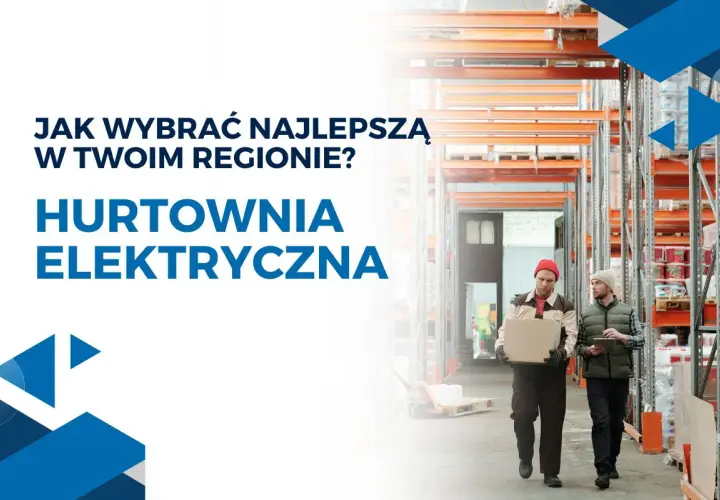 Jak wybrać najlepszą hurtownię elektryczną w Twoim regionie? Dwóch pracowników K&M Elektro idzie przez magazyn.