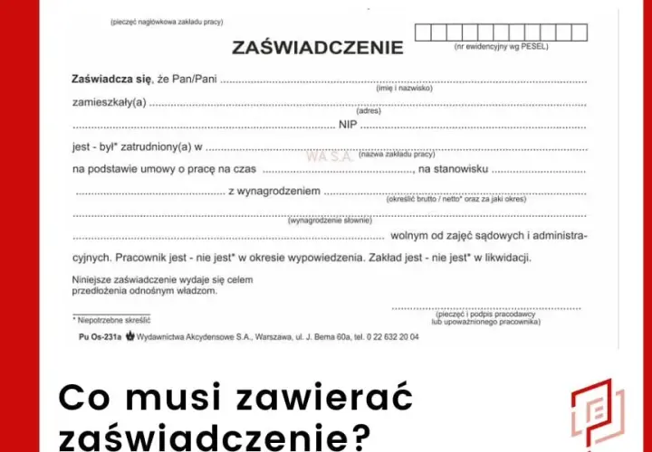 Ważność zaświadczenia o zatrudnieniu: ile dni jest aktualne?