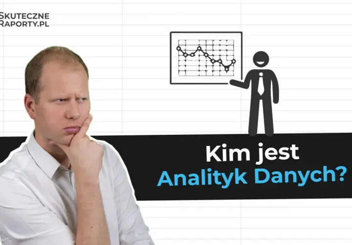 Zamyślony analityk danych patrzy na wykres. Kim jest analityk danych?