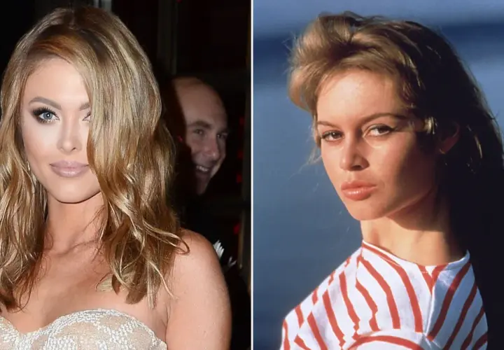 Dwie ikony piękna: współczesna gwiazda i Brigitte Bardot, której cudowna seanse zachwycają do dziś.