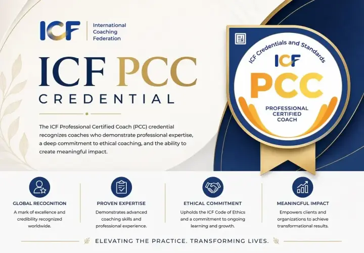 ICF PCC credential highlights global recognition, proven expertise, ethical commitment, and meaningful impact for certified coaches.