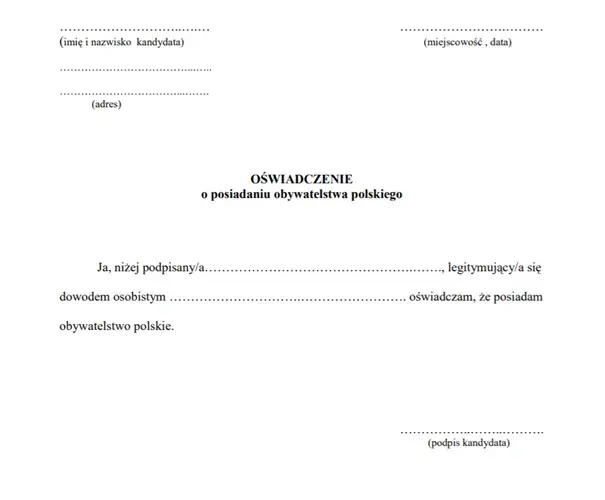 Oświadczenie o pełni praw publicznych: Samodzielnie i bez wizyty w urzędzie