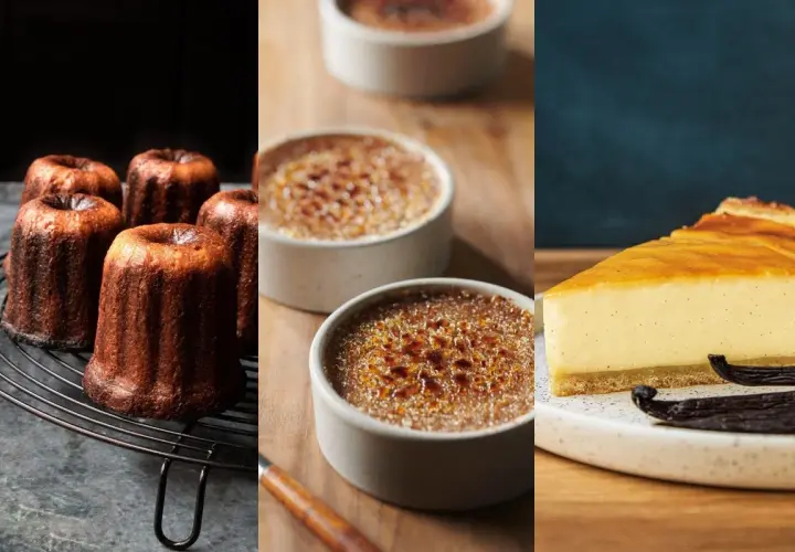 Que faire avec 5 jaunes d'œufs ? Des cannelés, des crèmes brûlées et une part de tarte à la vanille.