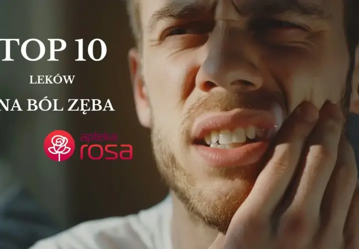 Mężczyzna cierpi na silny ból zęba. Zobacz TOP 10 leków bez recepty na ból zęba z apteki Rosa.