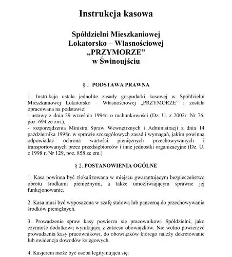 Czy instrukcja kasowa jest obowiązkowa? Poznaj kluczowe informacje