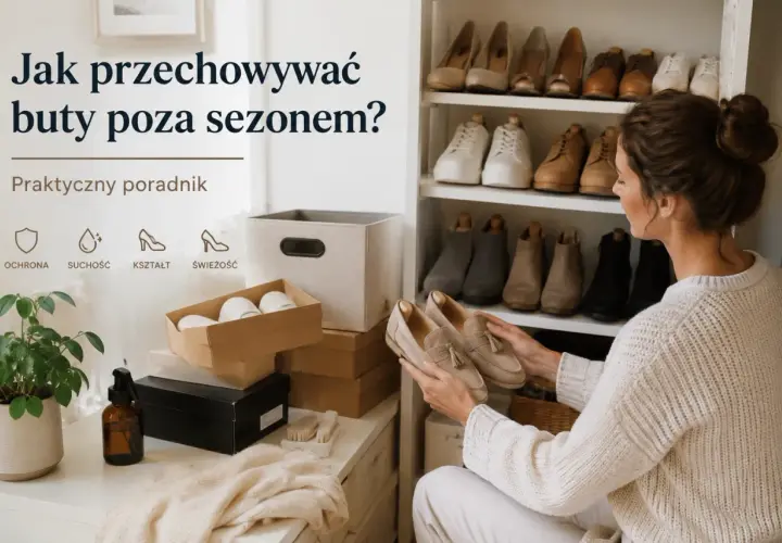 Jak przechowywać buty poza sezonem? Praktyczny poradnik: ochrona, suchość, kształt i świeżość. Kobieta wybiera obuwie do schowania.