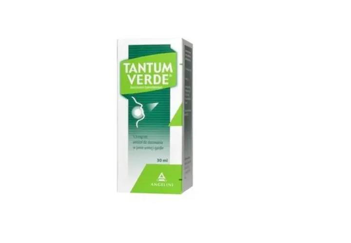 Tantum Verde w ciąży - aerozol do stosowania w jamie ustnej i gardle. Opakowanie leku.