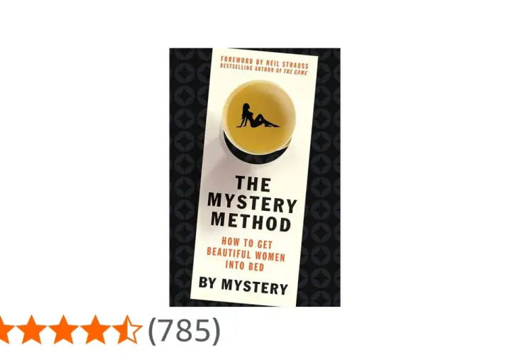 Okładka książki "The Mystery Method" z sylwetką kobiety. To poradnik, który obiecuje odkryć tajemnice pua.