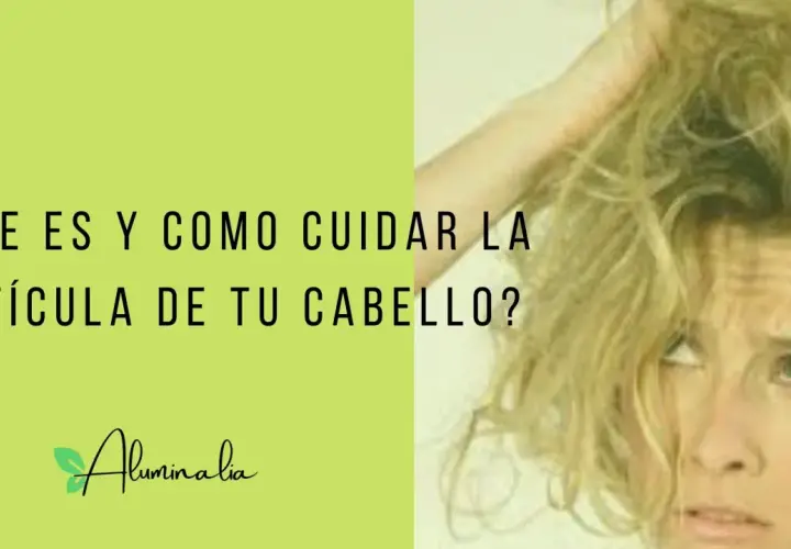 ¿Qué es y cómo cuidar la cutícula de tu cabello? Imagen de una mujer con cabello enredado y texto sobre el cuidado capilar.