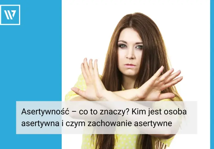 Kobieta z gestem "stop" pokazuje, co to jest egoizm. Asertywność to nie egoizm, to umiejętność stawiania granic.