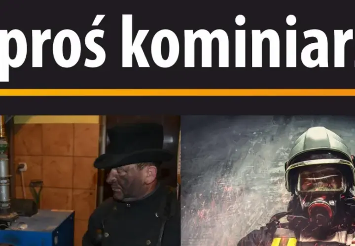 Tradycyjny kominiarz i strażak w masce. Dowiedz się, jak sprawdzić drożność komina, by zapewnić bezpieczeństwo.