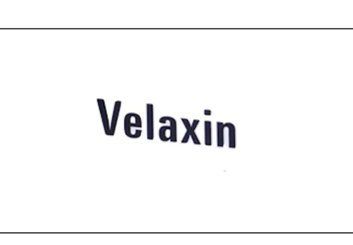 Napis "Velaxin" na białym tle.