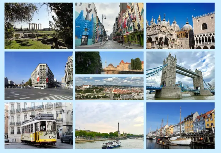 Europas teuerste Städte: Athen, Dublin, Venedig, Berlin, London, Lissabon, Bratislava, Paris und Kopenhagen.