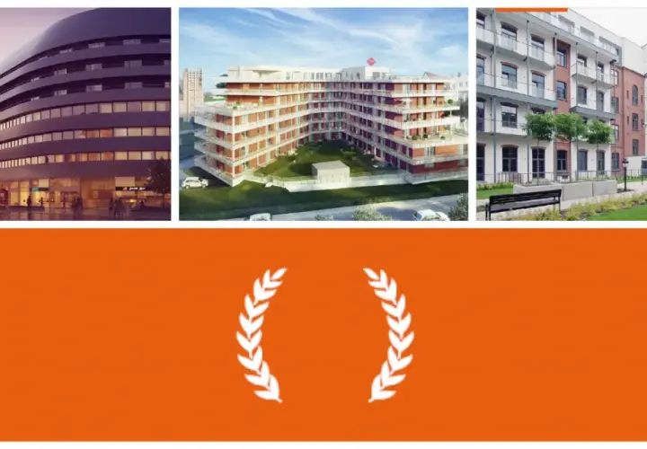 Ranking deweloperów we Wrocławiu 2026: nowoczesne budynki mieszkalne i biurowe, zielone dziedzińce, nagroda.