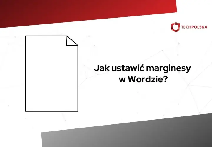 Ikona dokumentu i tekst "Jak ustawić marginesy w Wordzie?".