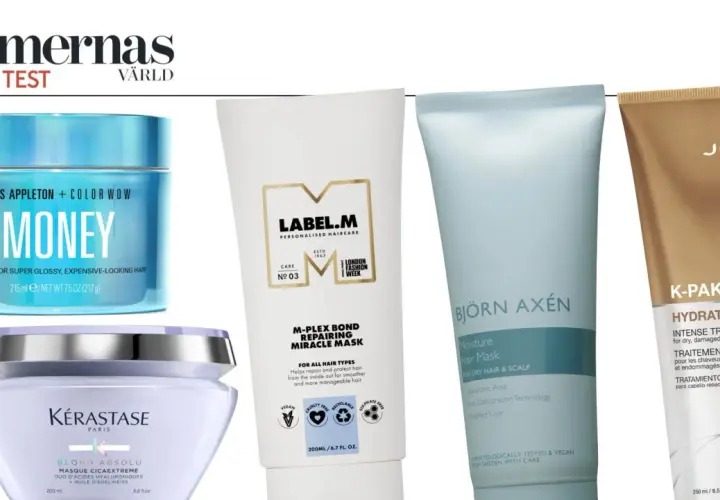 Hårinpackningar för att sova med inpackning och få drömhåret. Olika märken som Kérastase, Label.M och Joico.