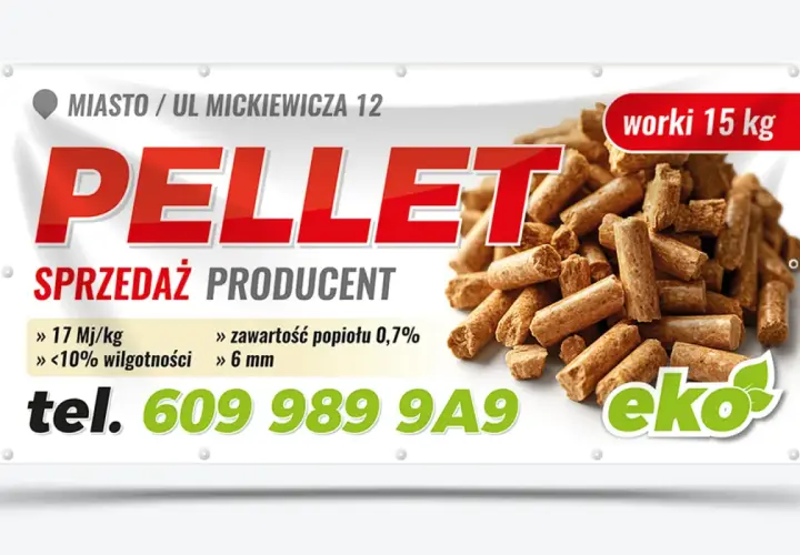 Sprzedaż pelletu na raty od producenta, worki 15 kg. Niska wilgotność, zawartość popiołu 0,7%. Tel. 609 989 9A9.