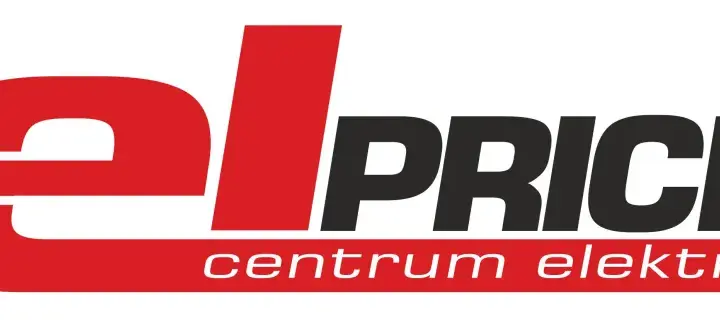 Logo hurtowni elektrycznej marki elprice.pl. Czerwony wtyk elektryczny i napis "elPRICE.PL" oraz "centrum elektryczne".