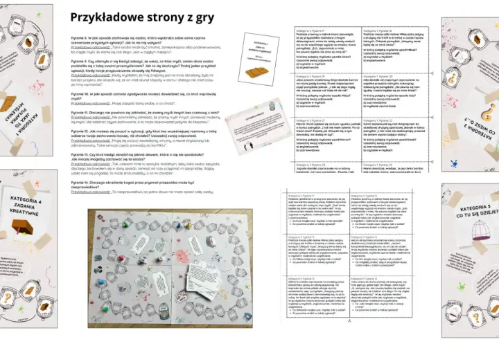 Gra planszowa z pytaniami, które pomagają zrozumieć, jak dać facetowi do myślenia, analizując różne pułapki myślenia i sytuacje.