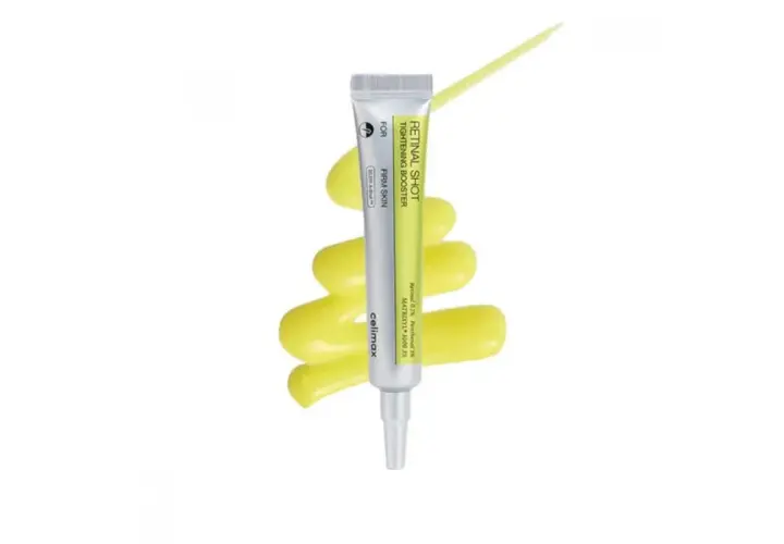 Retinal Shot od Cellimax, booster napinający dla jędrnej skóry, osiąga swój retinalny celimax dzięki formule z retinolem i peptydami.
