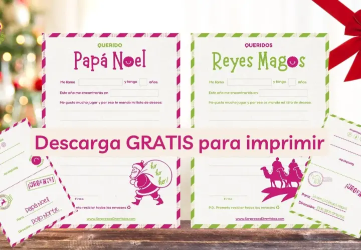 Plantillas para carta papa noel y reyes magos, listas para descargar e imprimir. ¡Pide tus deseos!