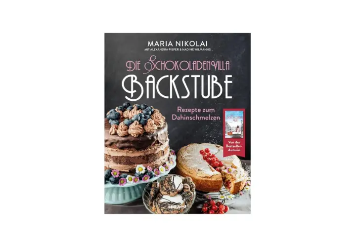 Maria Nikolai neues Buch "Die Schokoladenvilla Backstube" mit köstlichen Rezepten.