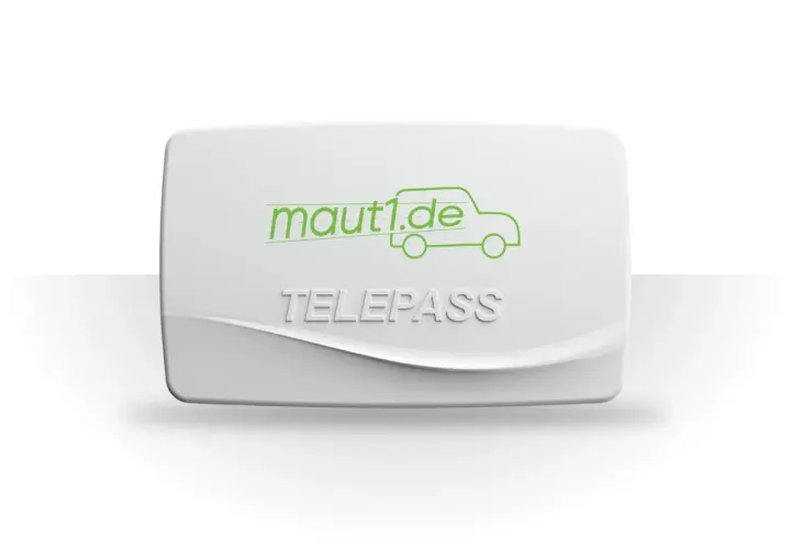 Urządzenie Telepass z logo maut1.de ułatwia podróżowanie po hiszpańskich autostradach.